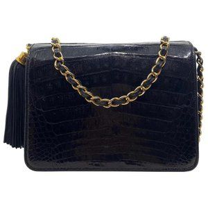 Chanel Crocodile Camera Tassel Bag